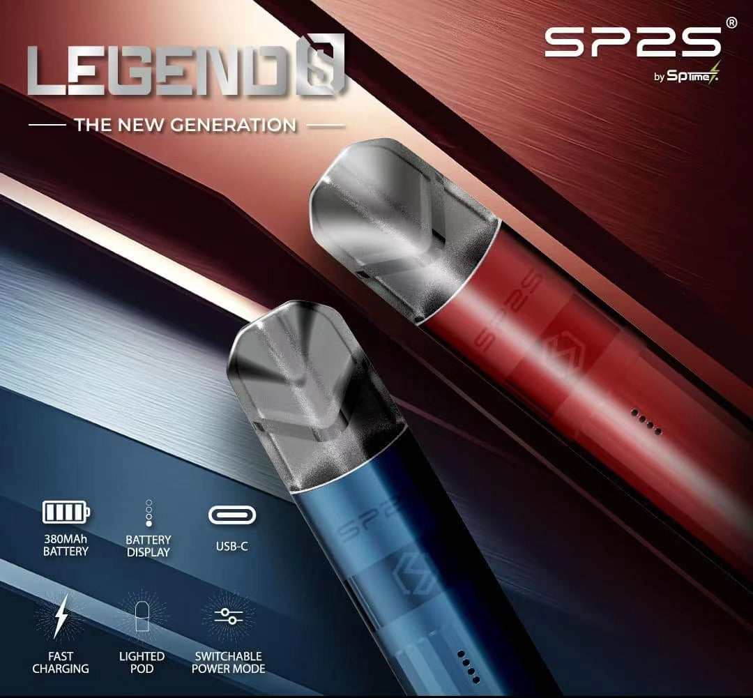 【SP2S Legend S 傳奇版主機】 SP2最新款鈦發光主機-兩檔調節-底部發光💥 通配一代lana/Sp2s/ilia等一代煙彈-VAKA糖果雲煙館