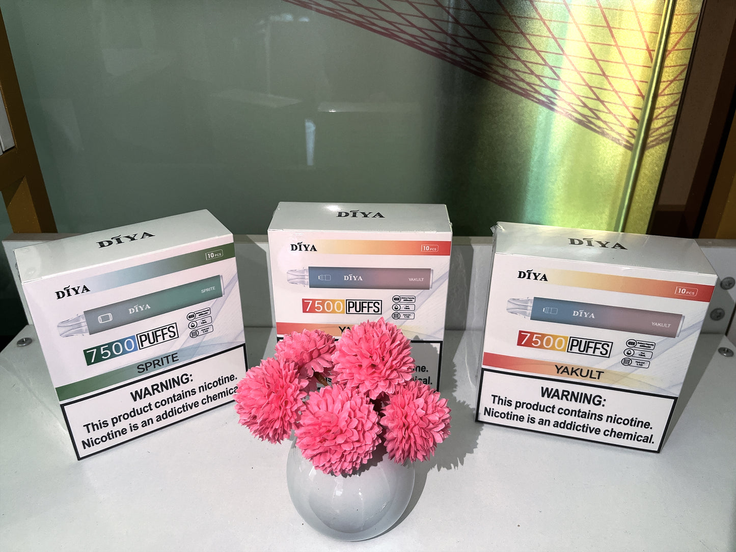 【DIYA叮啞7500口拋棄式】新款7500口puffs油倉加長版電子煙-30/50mg-VAKA糖果雲煙館