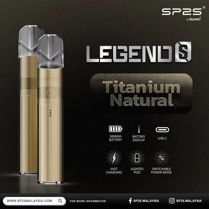 【SP2S Legend S 傳奇版主機】  SP2最新款鈦發光主機-兩檔調節-底部發光💥 通配一代lana/Sp2s/ilia等一代煙彈-VAKA糖果雲煙館