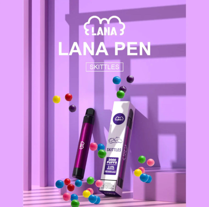 LANA PEN2000口拋棄式 迷你版筆桿形狀一次性電子煙-VAKA糖果雲煙館