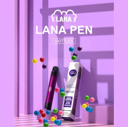 LANA PEN2000口拋棄式 迷你版筆桿形狀一次性電子煙-VAKA糖果雲煙館
